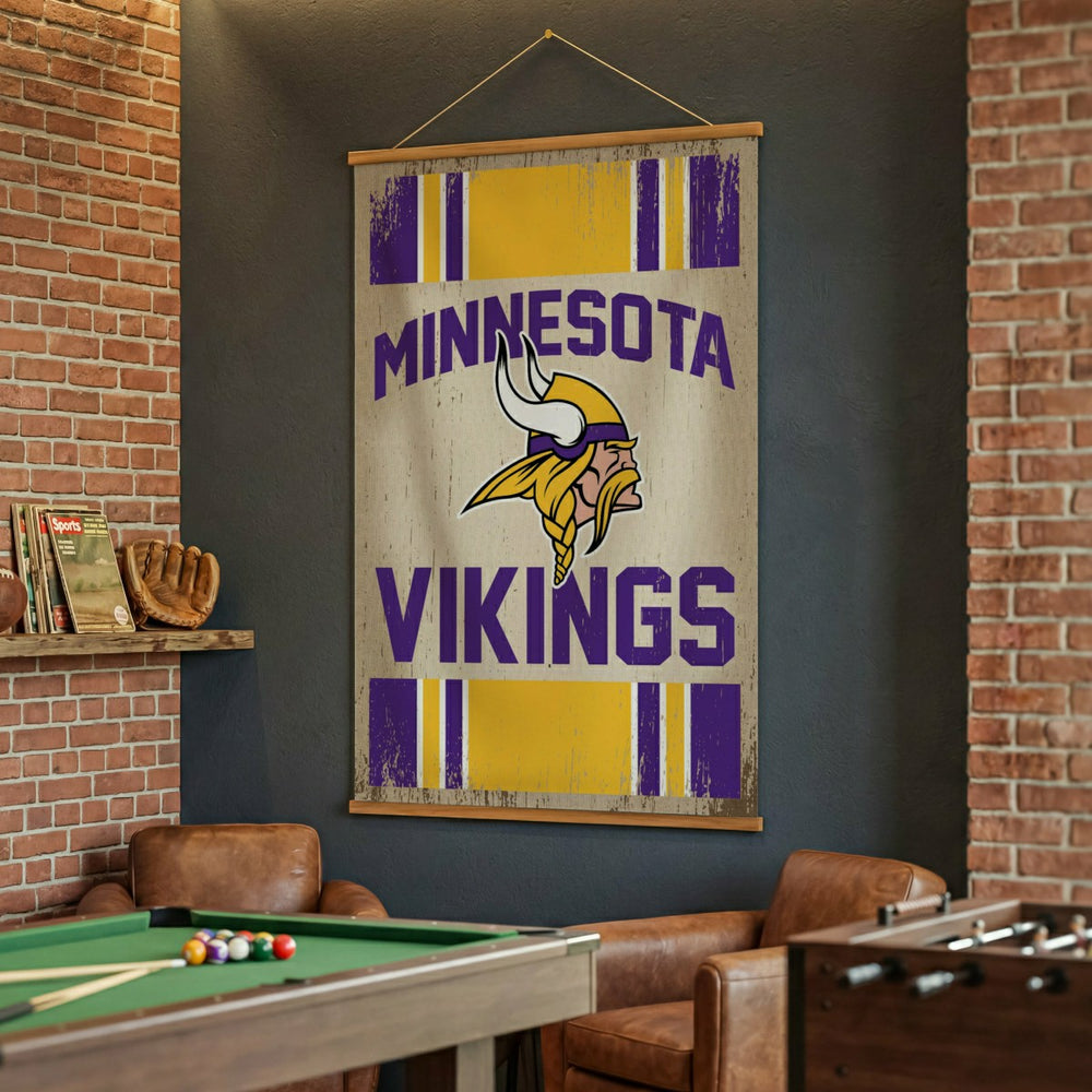 Minnesota Vikings, Canvas Wall Tapestry, Large, 54x36 - NFL Home