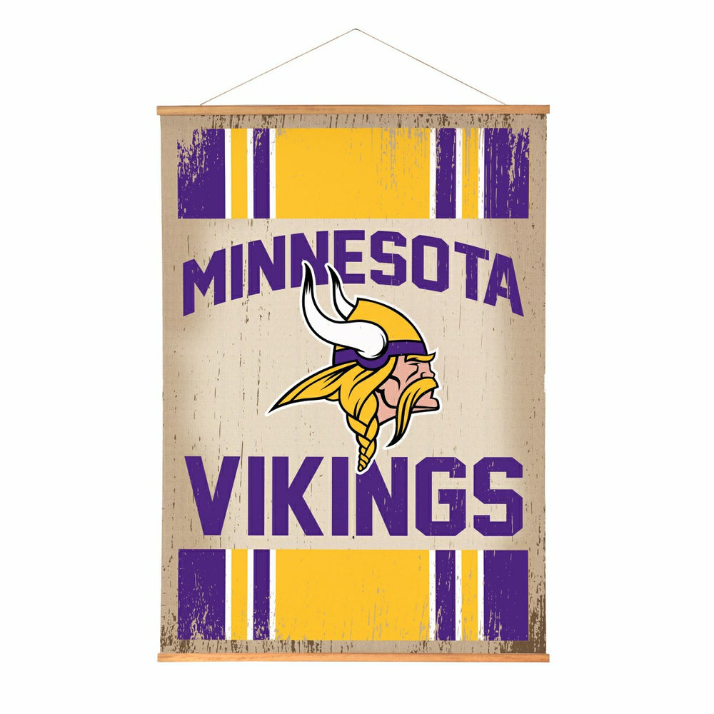 Minnesota Vikings, Canvas Wall Tapestry, Large, 54x36 - NFL Home