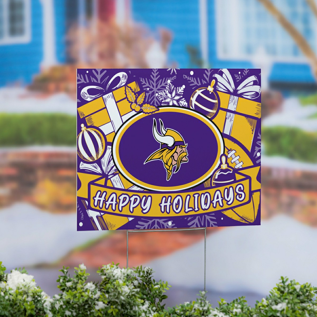 Minnesota Vikings Yard Sign, Holiday - NFL Home