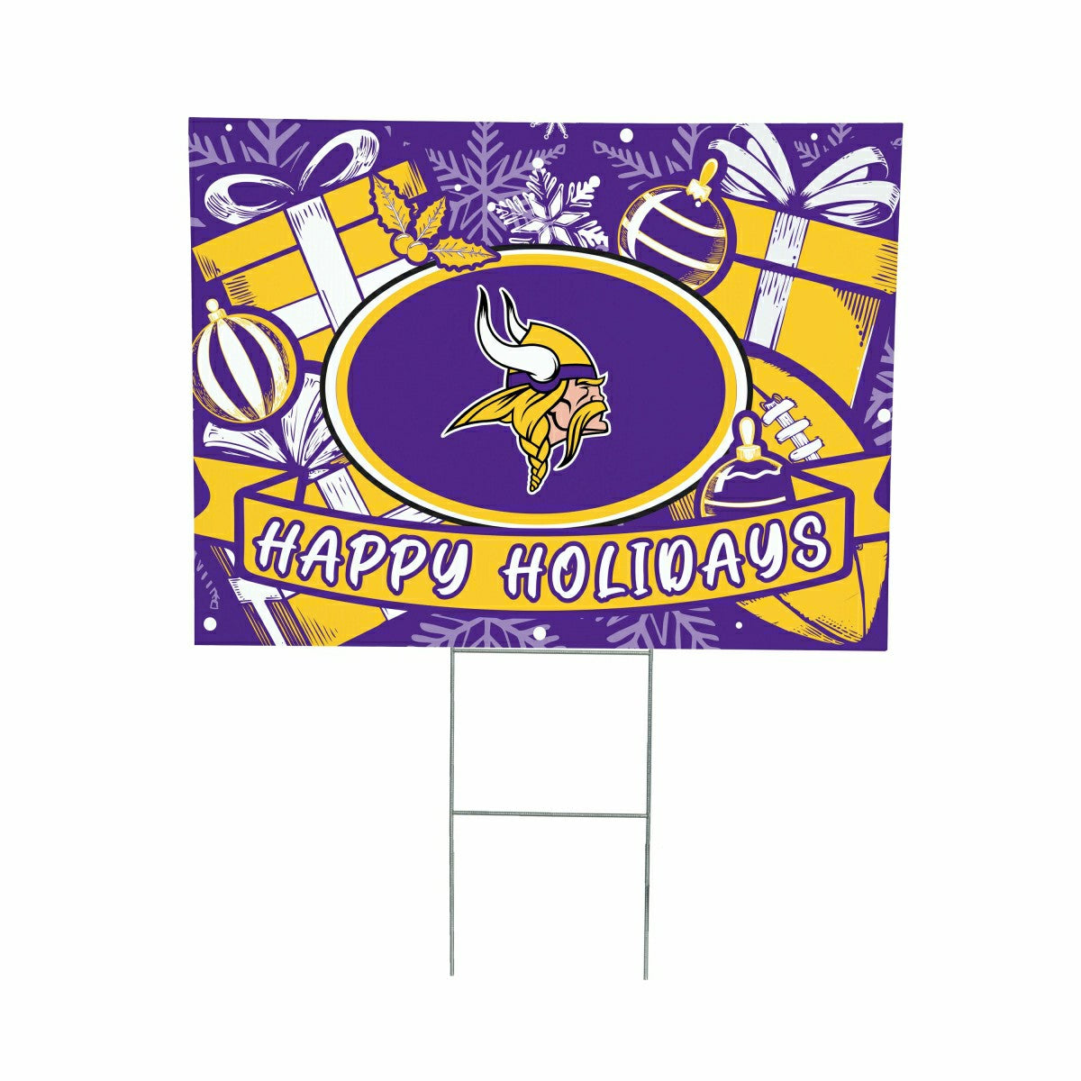 Minnesota Vikings Yard Sign, Holiday - NFL Home