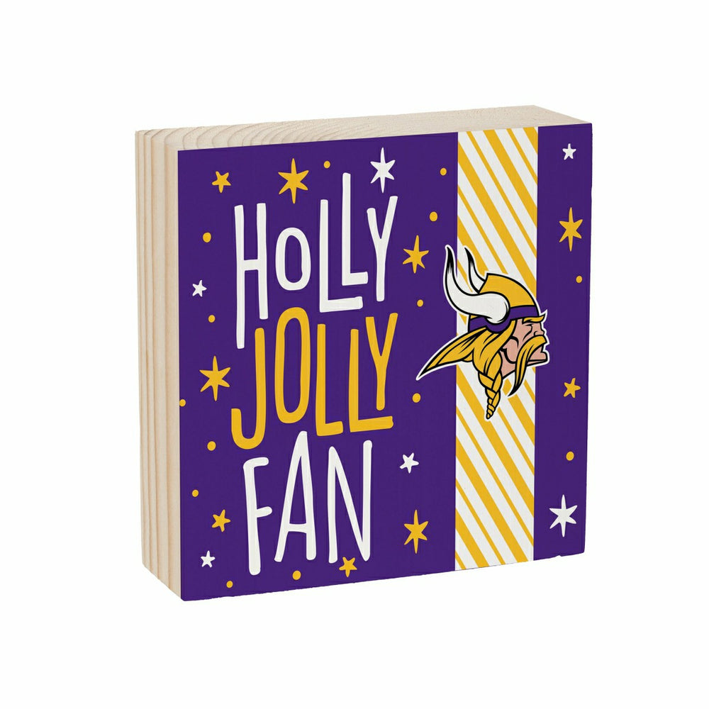 Minnesota Vikings Block, Holiday, 6x6 - NFL Home