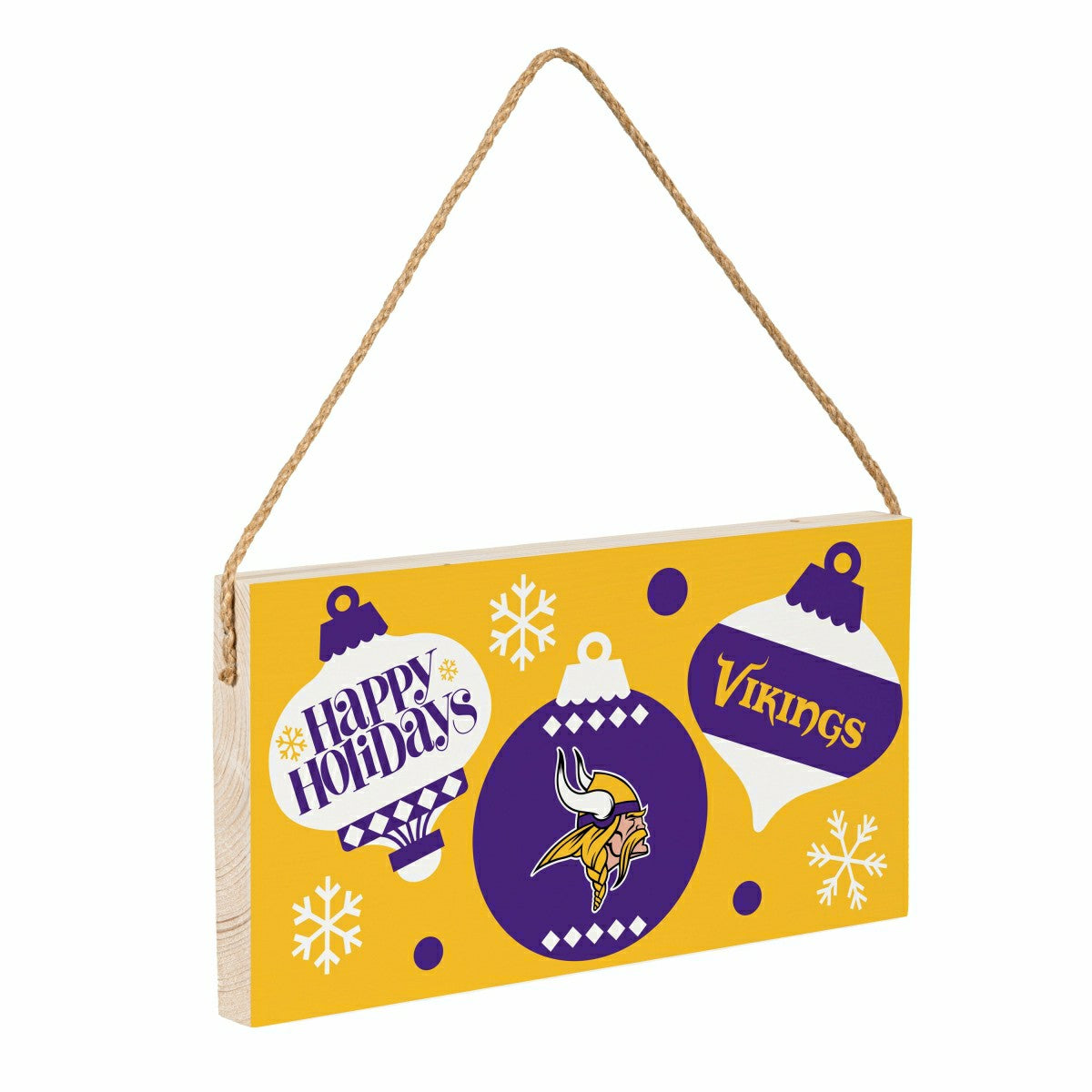 Minnesota Vikings Holiday Wood Wall Sign, 6x11 - NFL Home