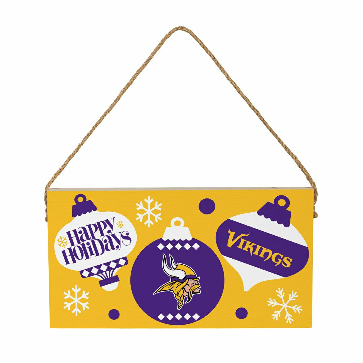 Minnesota Vikings Holiday Wood Wall Sign, 6x11 - NFL Home