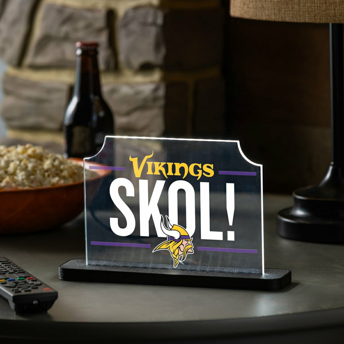 Minnesota Vikings NFL Football Rectangle Desklite LED Decor - NFL Home