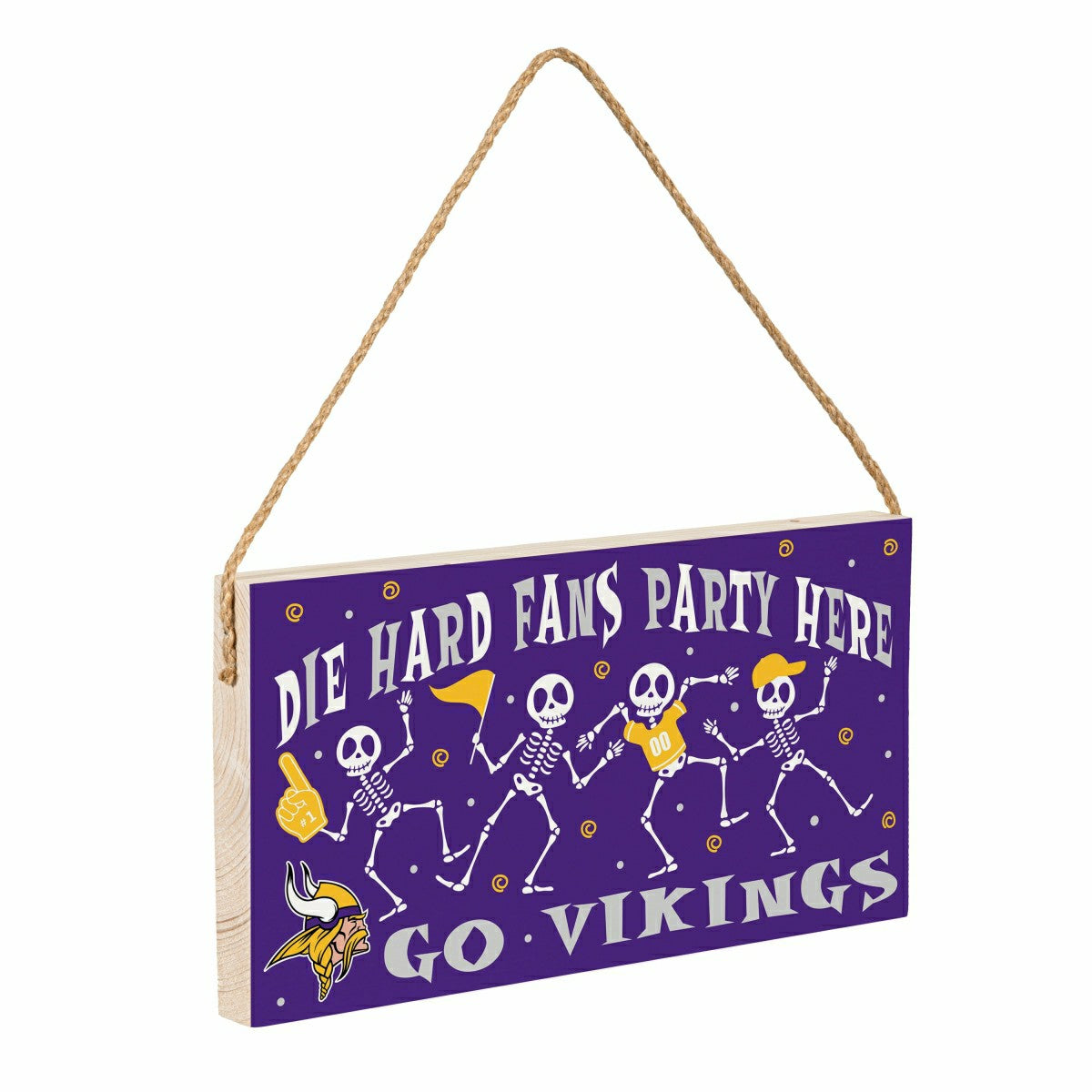 Minnesota Vikings Halloween Wood Wall Sign, 6x11 - NFL Home
