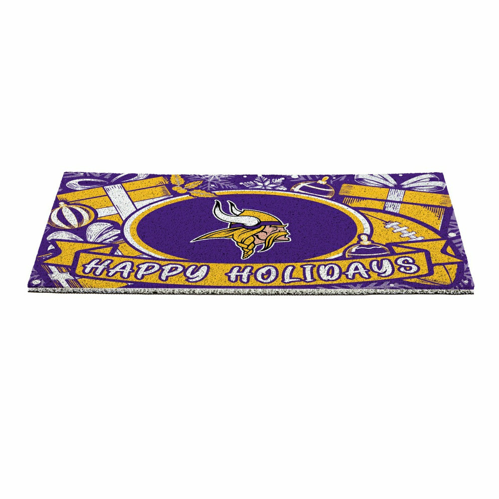 Minnesota Vikings Holiday PVC Mat, 28"x16" - NFL