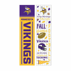 46" Double Sided Leaner, Minnesota Vikings, Fall Seasonal - NFL Home