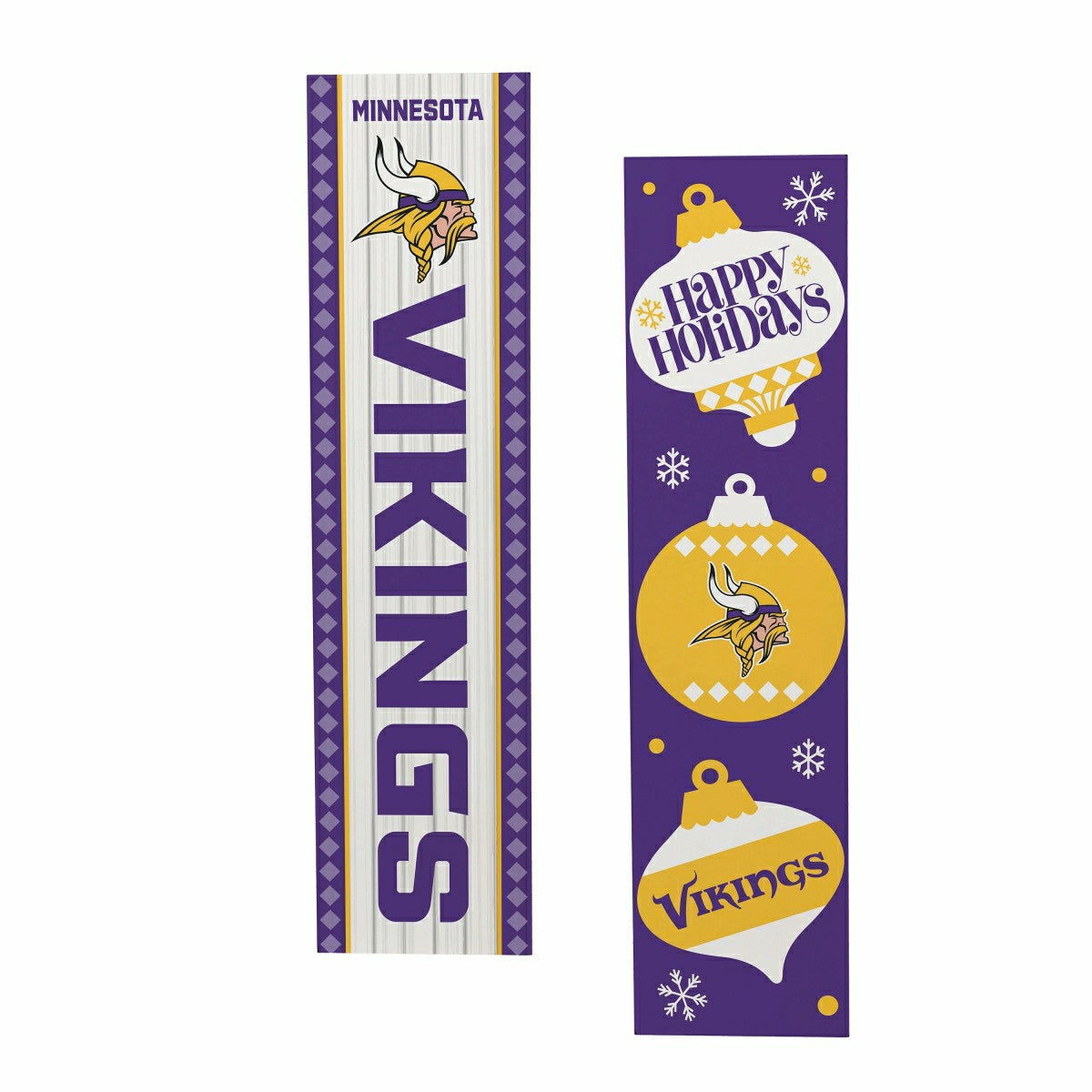 47" Double Sided Leaner, Minnesota Vikings, Christmas - NFL Home