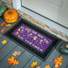 Minnesota Vikings Flocked Coir Halloween Sassafras Switch Mat, 22"x10" - NFL
