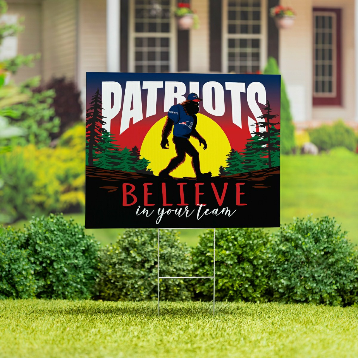 New England Patriots Yard Sign, Bigfoot - NFL Home