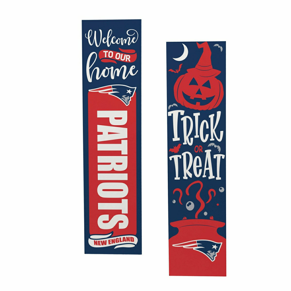 47" Double Sided Leaner, New England Patriots, Halloween - NFL Home