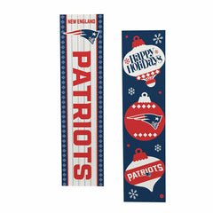 47" Double Sided Leaner, New England Patriots, Christmas - NFL Home
