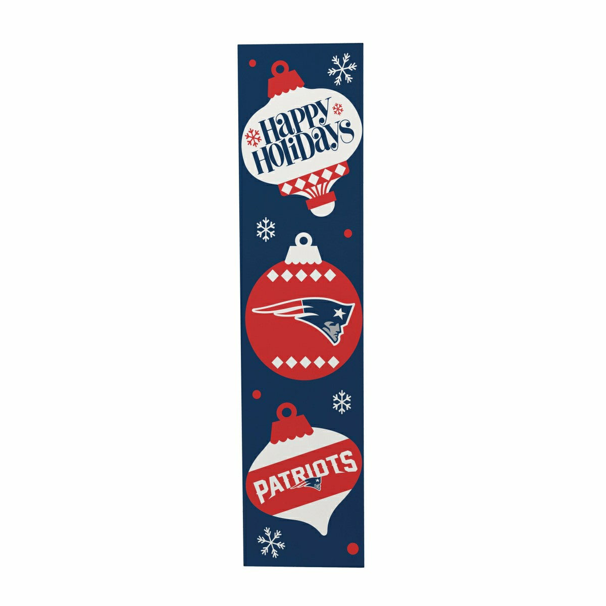 47" Double Sided Leaner, New England Patriots, Christmas - NFL Home