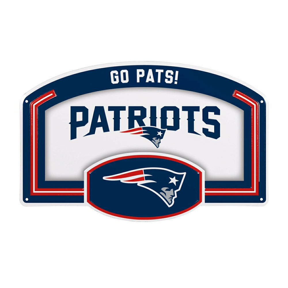 New England Patriots USA Embossed Steel Wall Sign, 11" x 17" - NFL Home