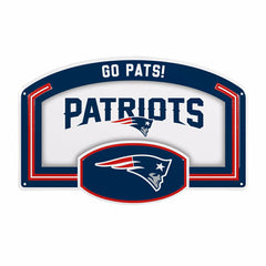 New England Patriots USA Embossed Steel Wall Sign, 11" x 17" - NFL Home
