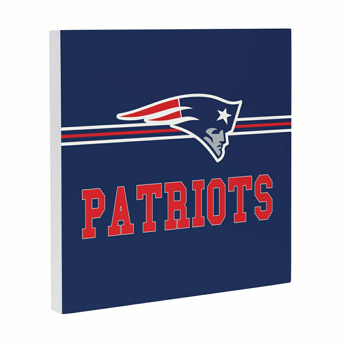New England Patriots Wood Wall Sign, 12x12 - NFL Home