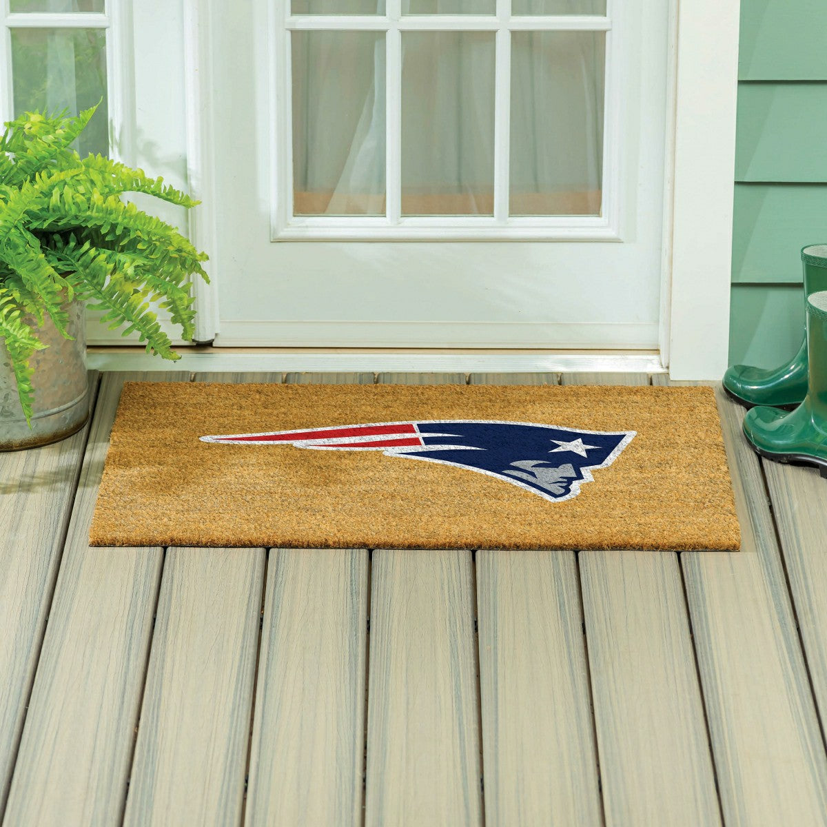 New England Patriots Large Full Color Coir Mat, 36"x24" - NFL