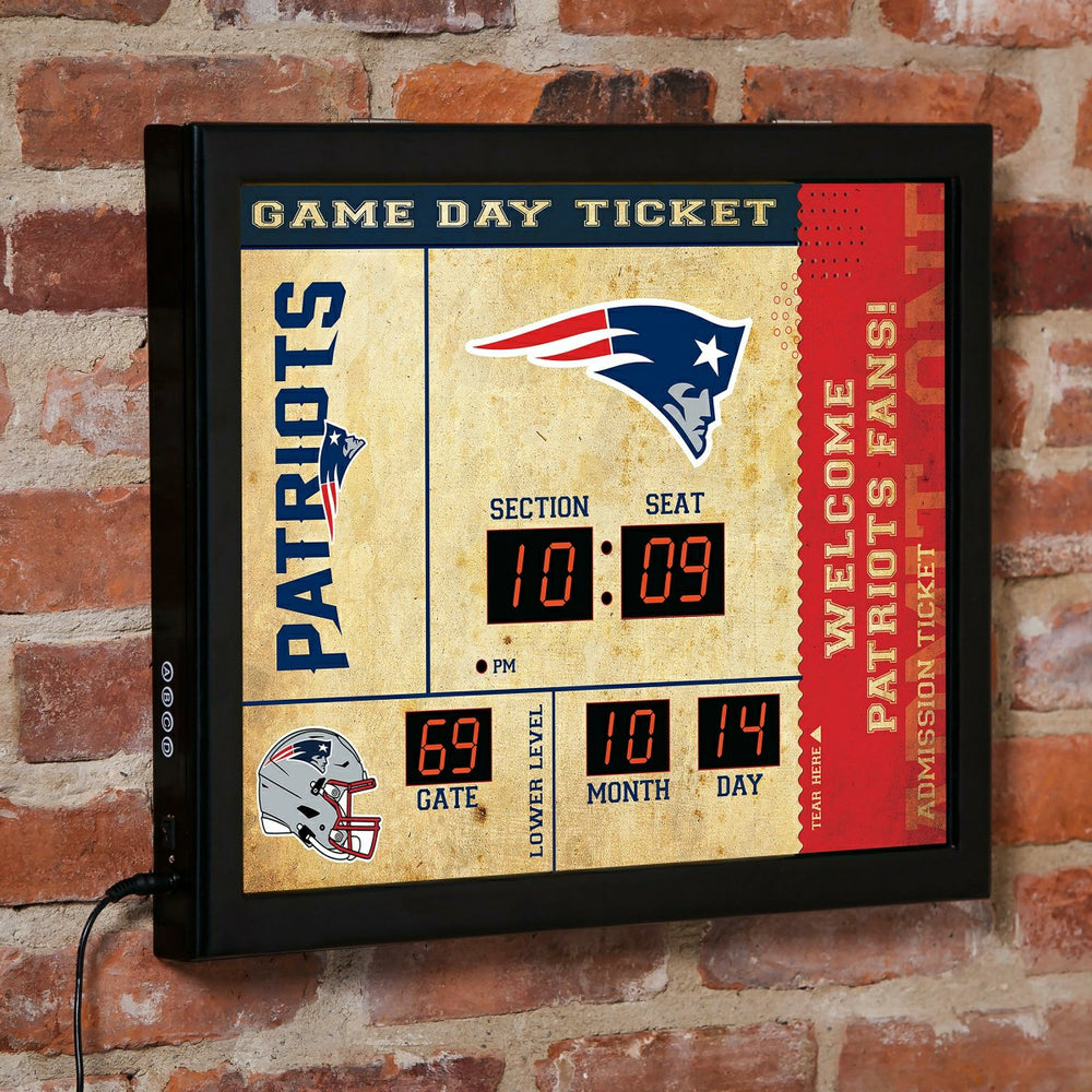 Scoreboard Wall Clock, New England Patriots - NFL Home