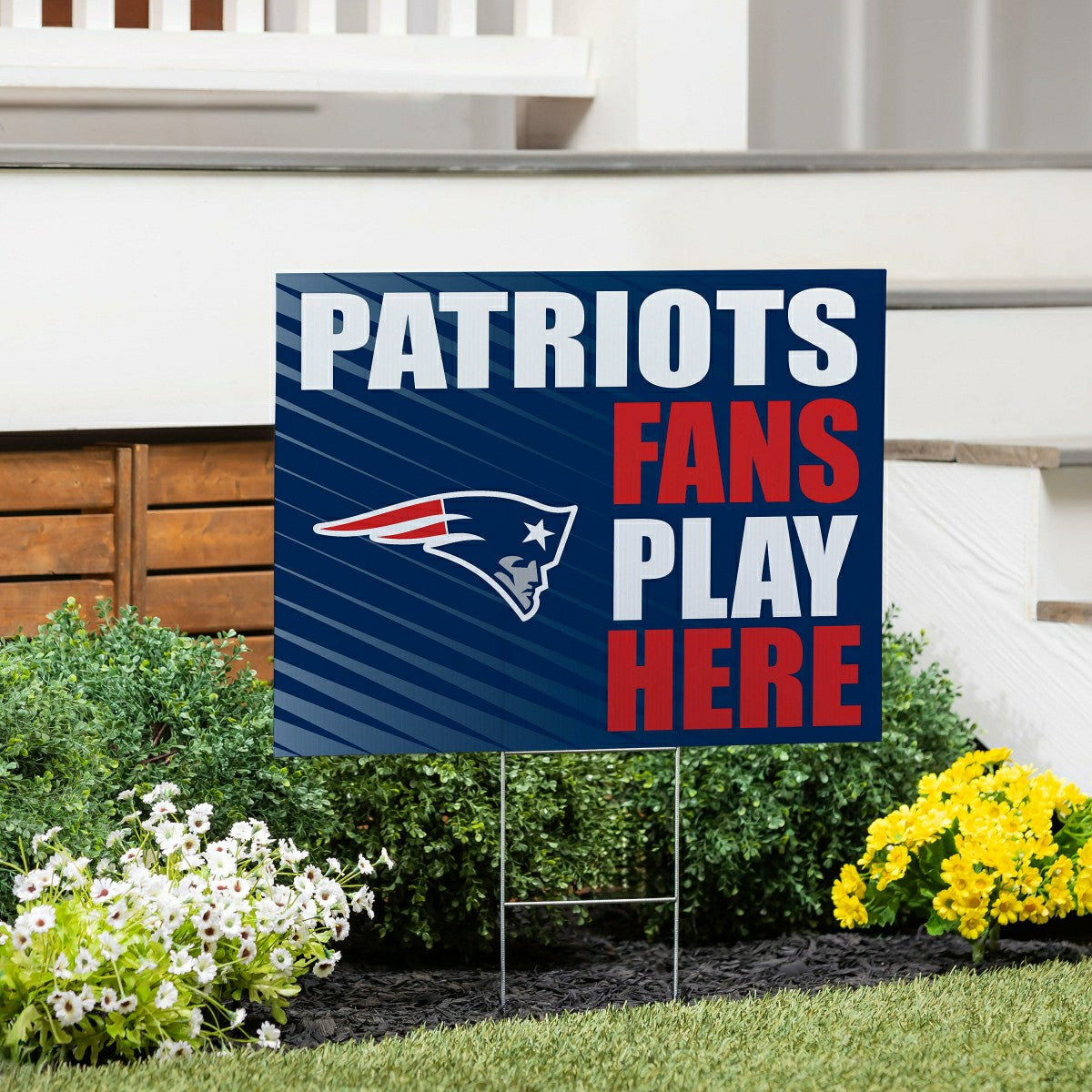 New England Patriots Coroplast Yard Sign "Fans Play Here" - NFL Home