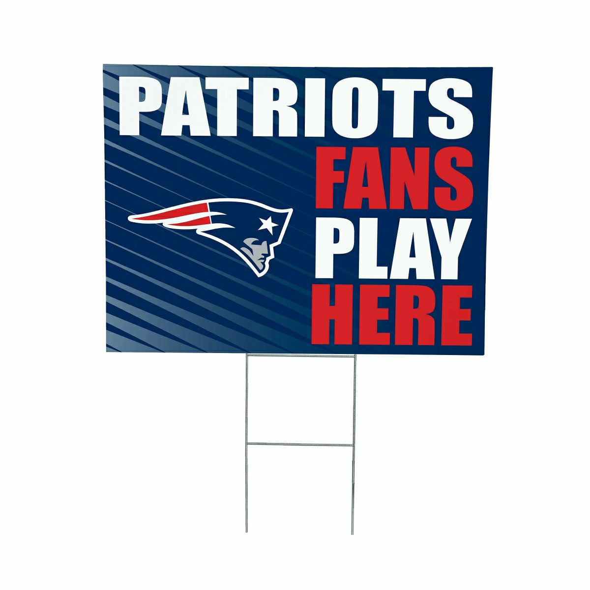 New England Patriots Coroplast Yard Sign "Fans Play Here" - NFL Home