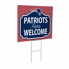 New England Patriots Coroplast Yard Sign, "Fans Welcome" - NFL Home