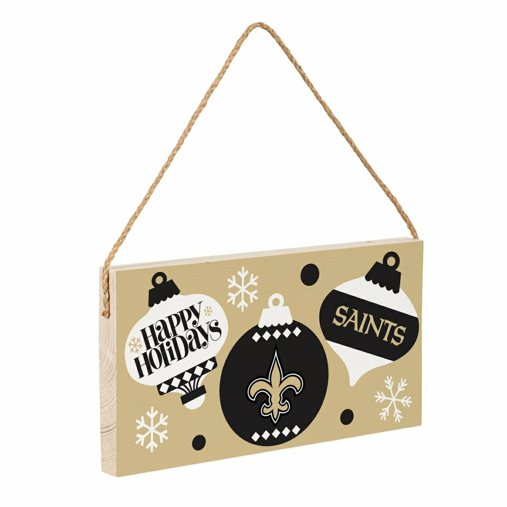 New Orleans Saints Holiday Wood Wall Sign, 6x11 - NFL Home