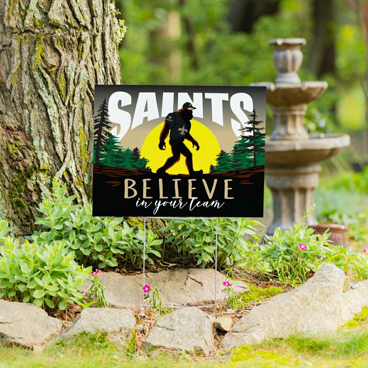 New Orleans Saints Yard Sign, Bigfoot - NFL Home