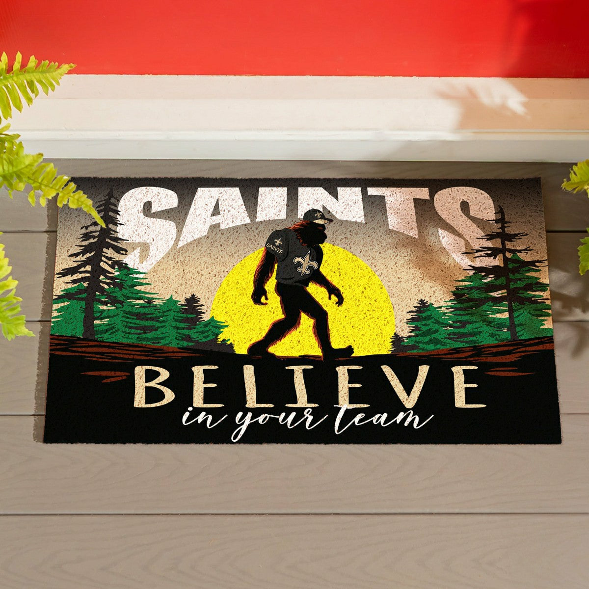 New Orleans Saints Bigfoot PVC Mat, 28"x16" - NFL