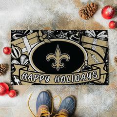 New Orleans Saints Holiday PVC Mat, 28"x16" - NFL