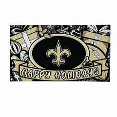 New Orleans Saints Holiday PVC Mat, 28"x16" - NFL