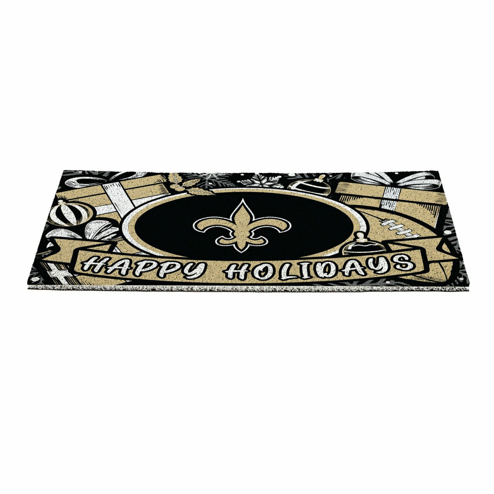 New Orleans Saints Holiday PVC Mat, 28"x16" - NFL