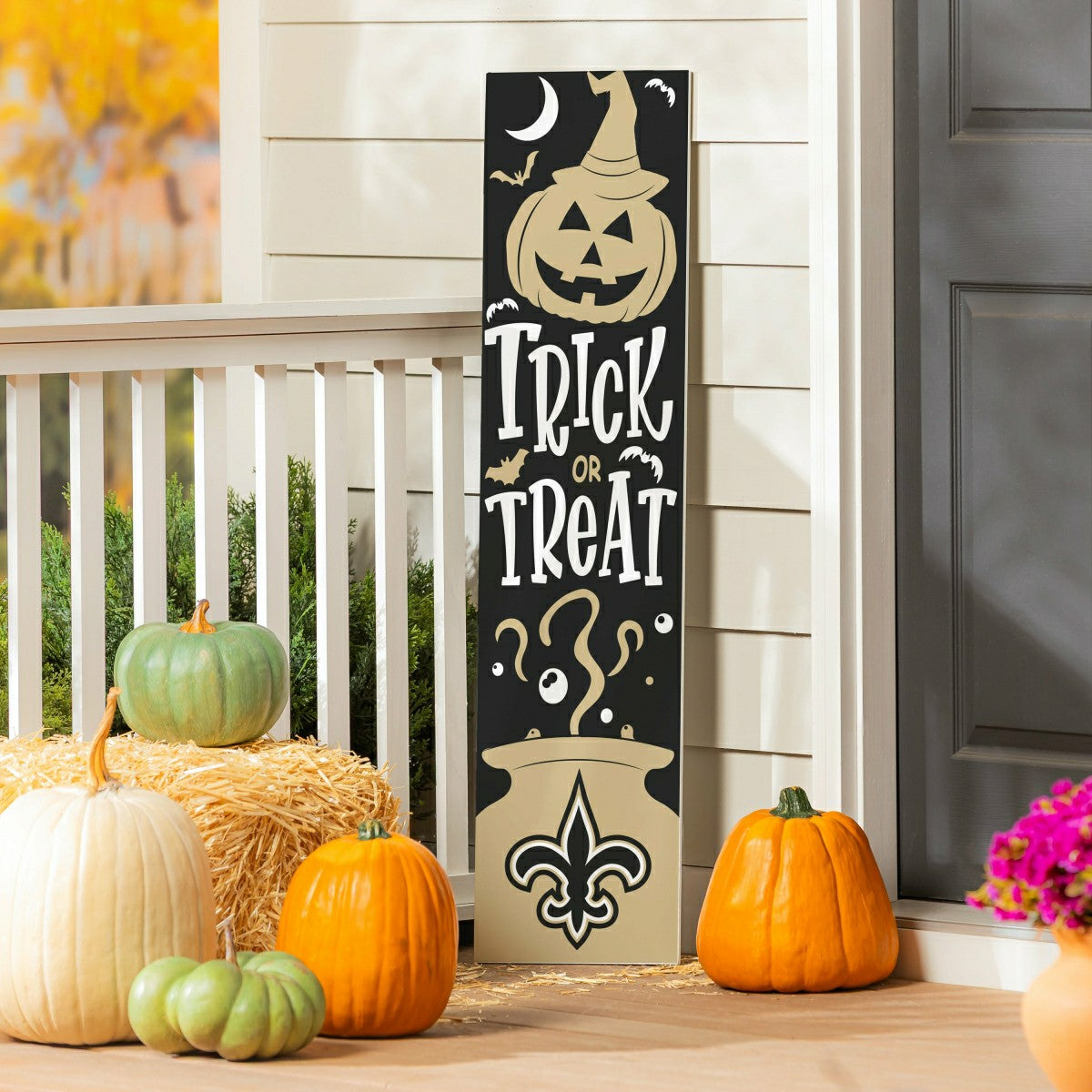 47" Double Sided Leaner, New Orleans Saints, Halloween - NFL Home