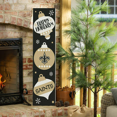 47" Double Sided Leaner, New Orleans Saints, Christmas - NFL Home