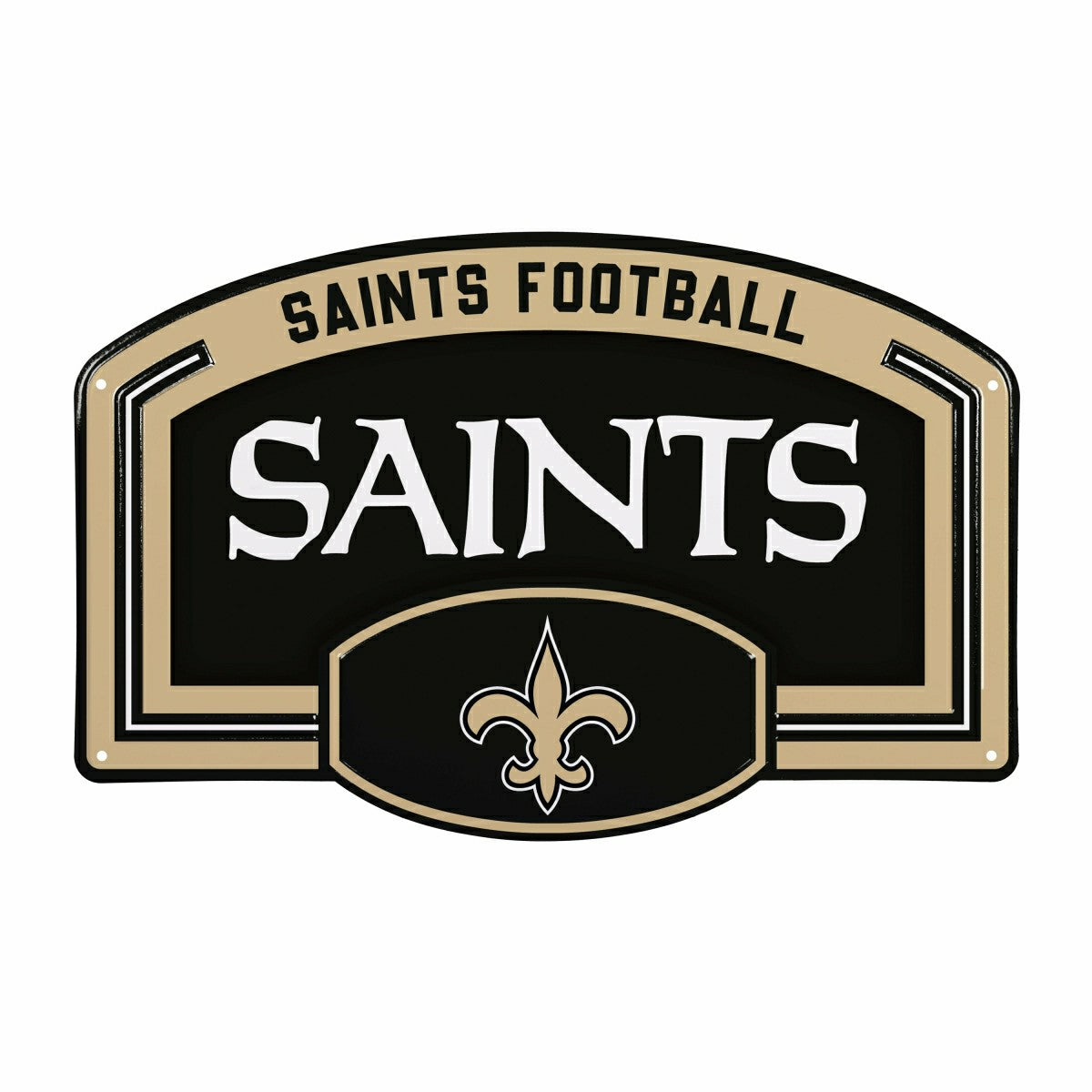 New Orleans Saints USA Embossed Steel Wall Sign, 11" x 17" - NFL Home