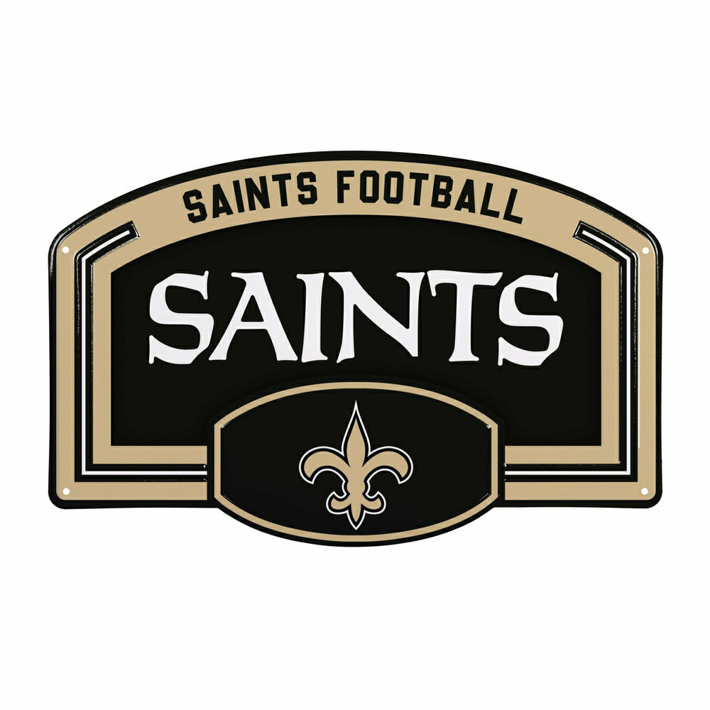 New Orleans Saints USA Embossed Steel Wall Sign, 11" x 17" - NFL Home