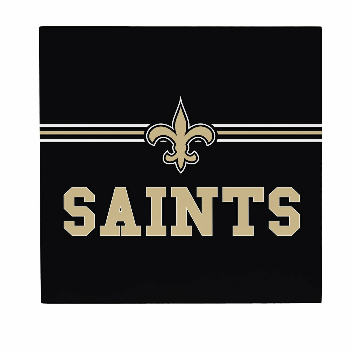 New Orleans Saints Wood Wall Sign, 12x12 - NFL Home