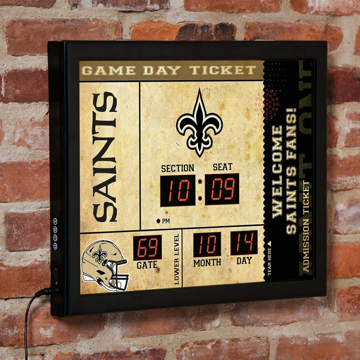 Scoreboard Wall Clock, New Orleans Saints - NFL Home