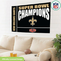 New Orleans Saints Superbowl XLIV Champions Football 3x5 Flag - NFL Home