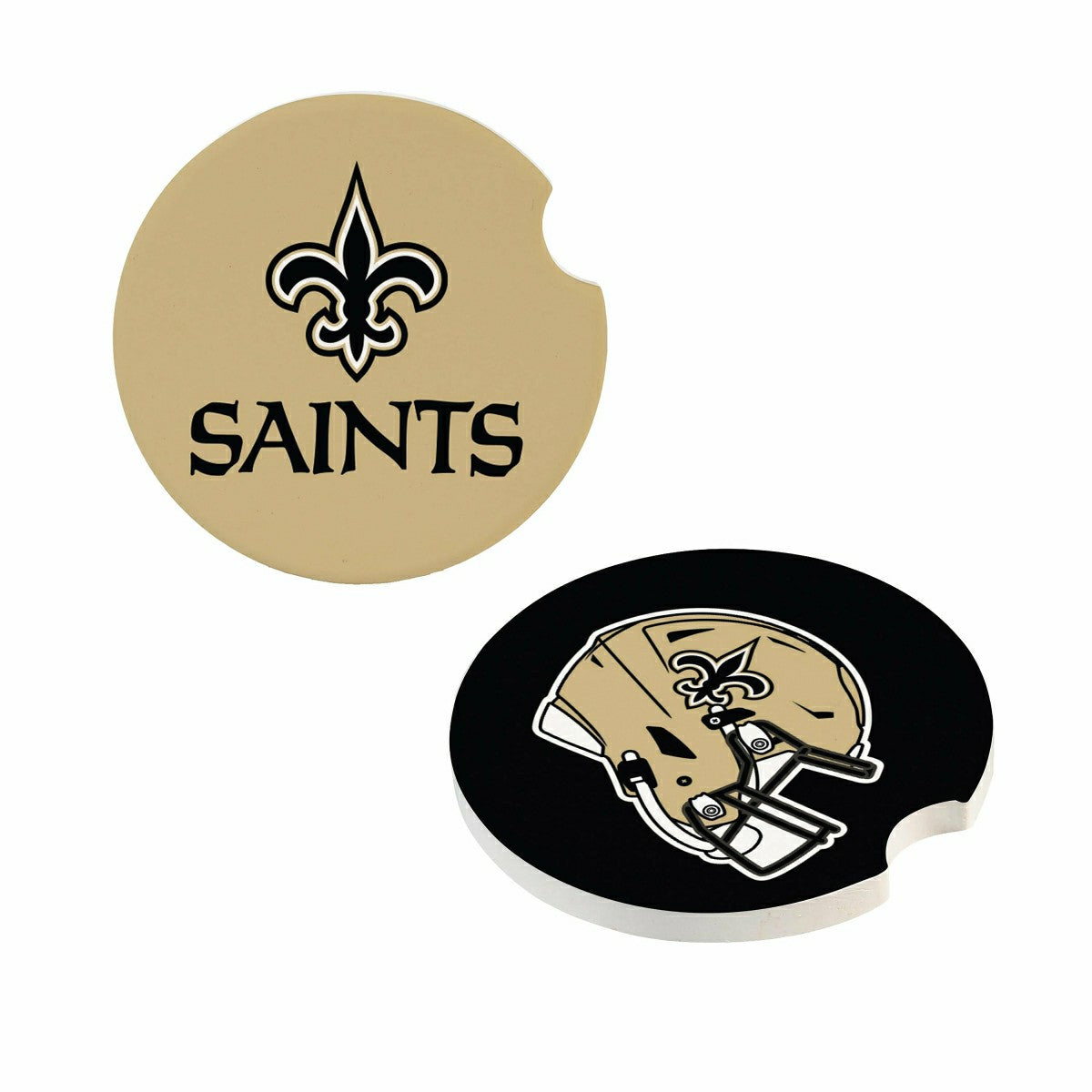 New Orleans Saints Car Coaster Set, 2pc - NFL