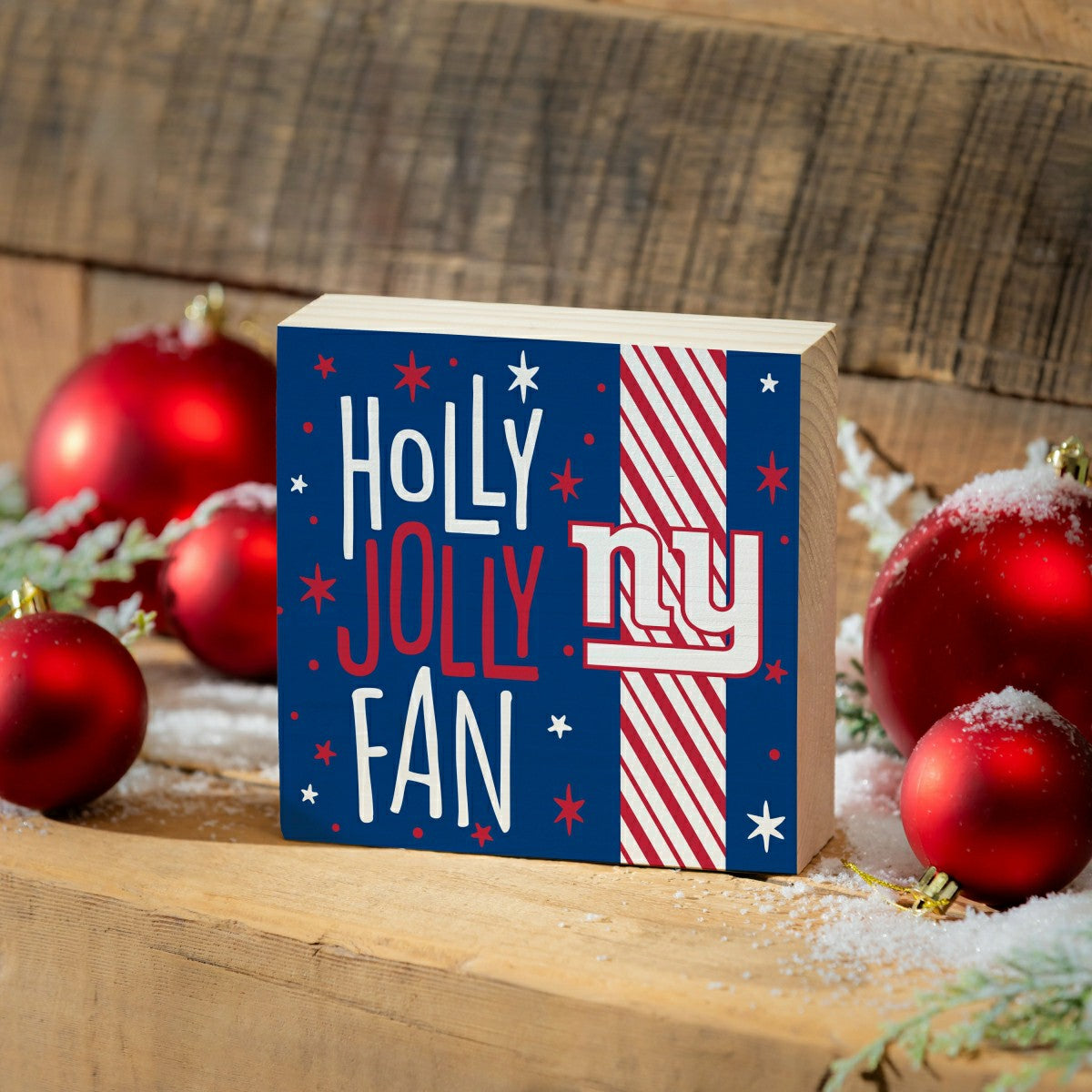 New York Giants Block, Holiday, 6x6 - NFL Home