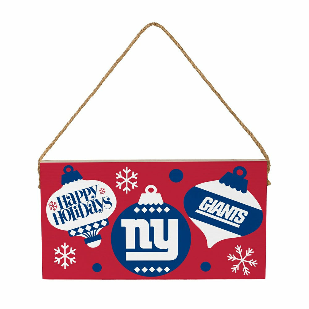 New York Giants Holiday Wood Wall Sign, 6x11 - NFL Home