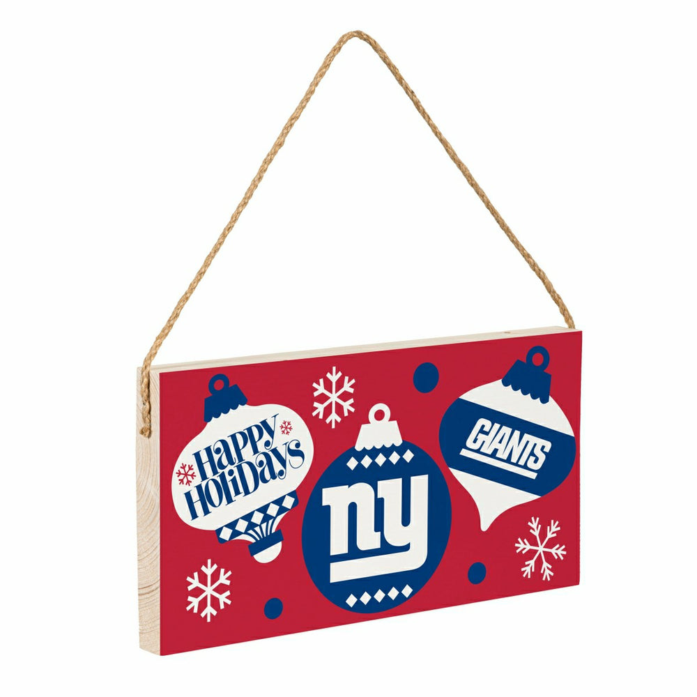 New York Giants Holiday Wood Wall Sign, 6x11 - NFL Home