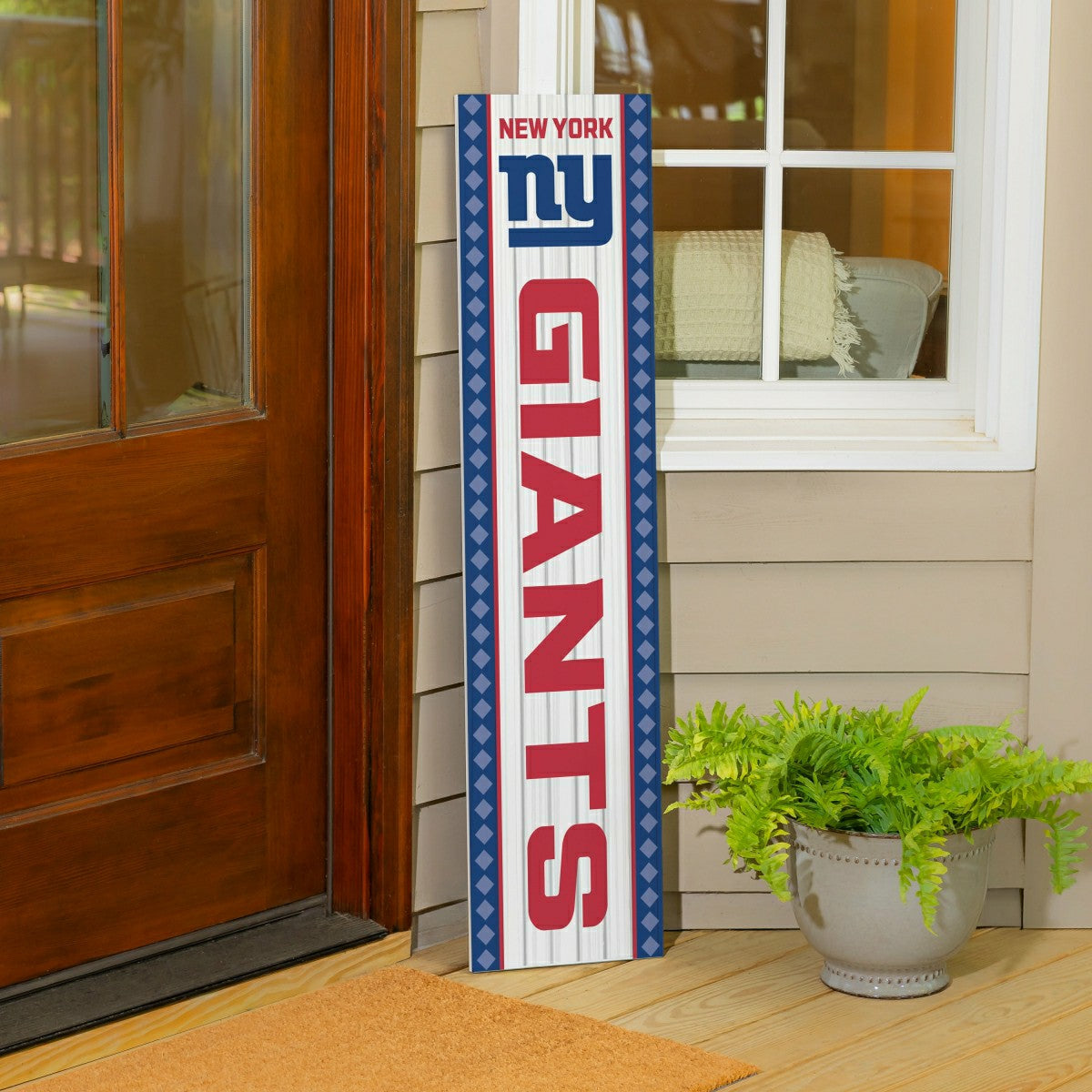 47" Double Sided Leaner, New York Giants, Christmas - NFL Home