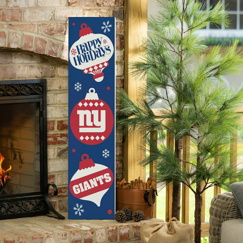 47" Double Sided Leaner, New York Giants, Christmas - NFL Home