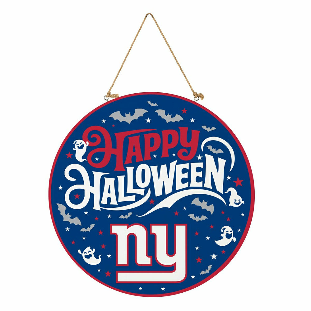 New York Giants Halloween Round Door Décor with Hanging Rope, 18x18 - NFL Home