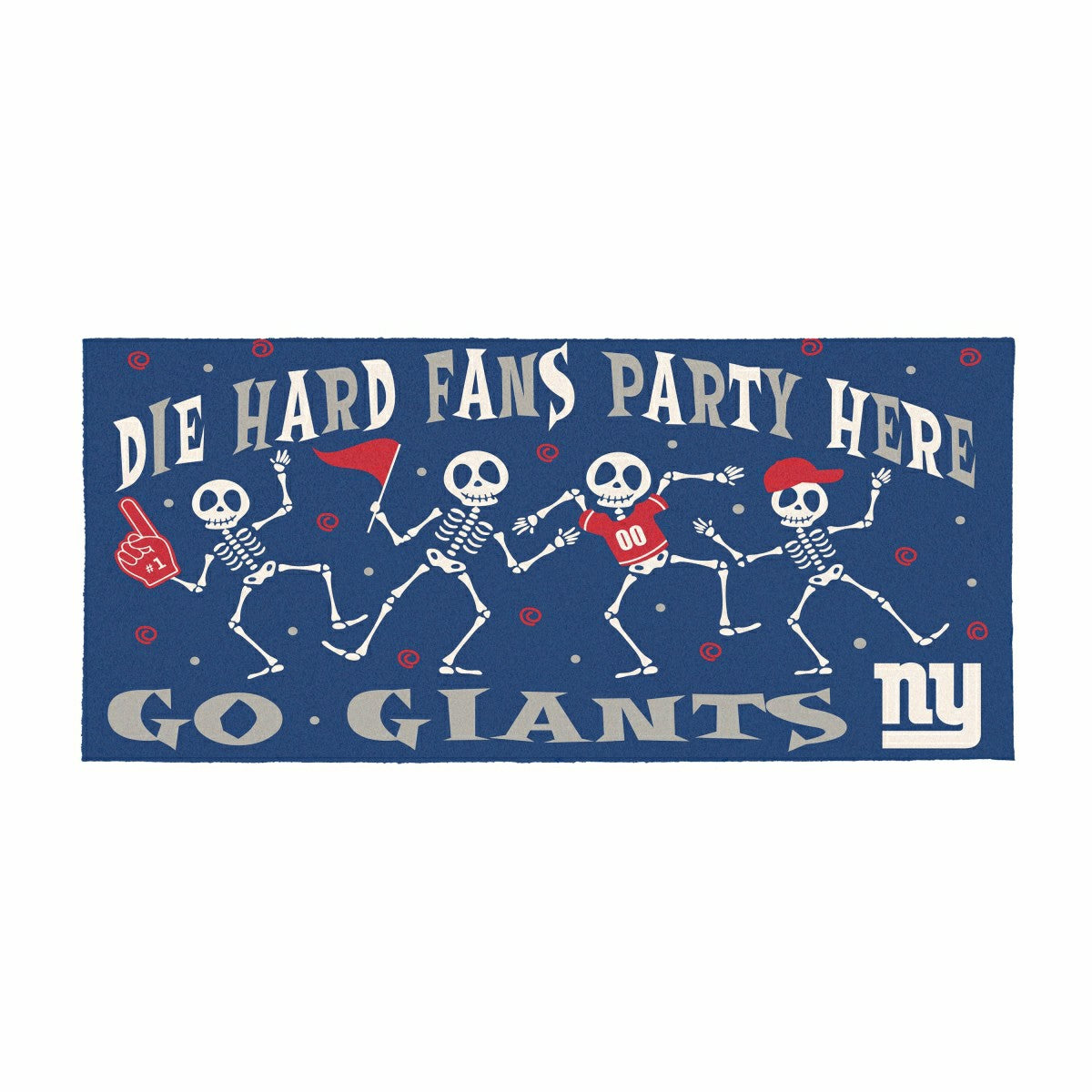 New York Giants Flocked Coir Halloween Sassafras Switch Mat, 22"x10" - NFL