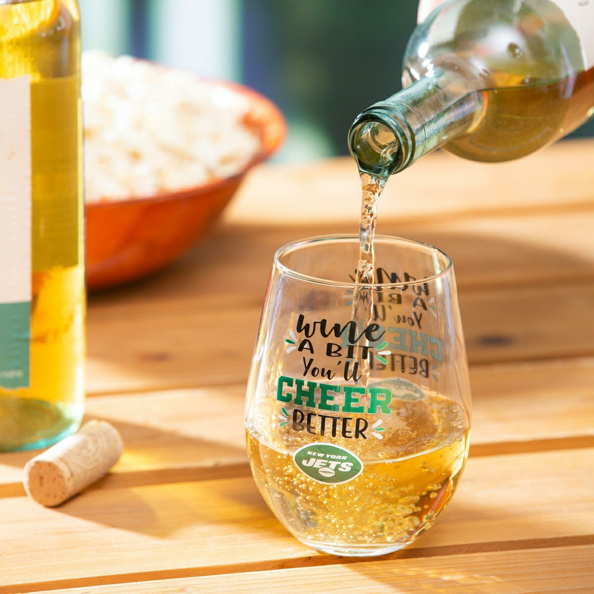 New York Jets, 17oz Boxed Stemless Wine - NFL Home