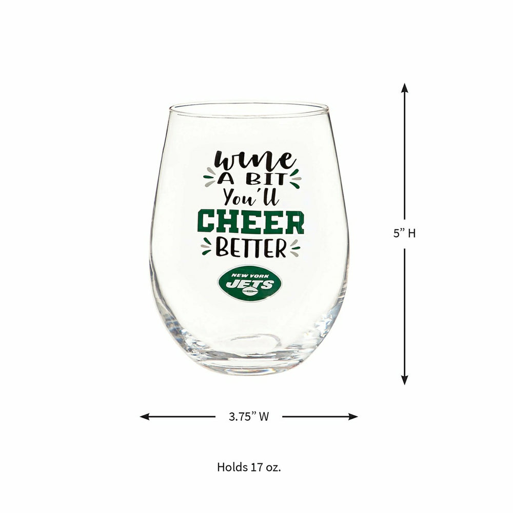 New York Jets, 17oz Boxed Stemless Wine - NFL Home