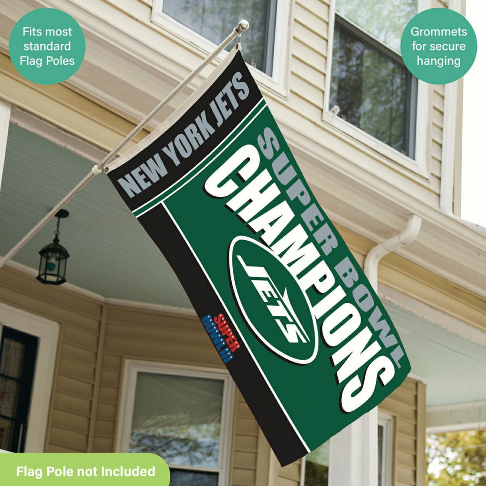 New York Jets Superbowl III Champions Football 3x5 Flag - NFL Home