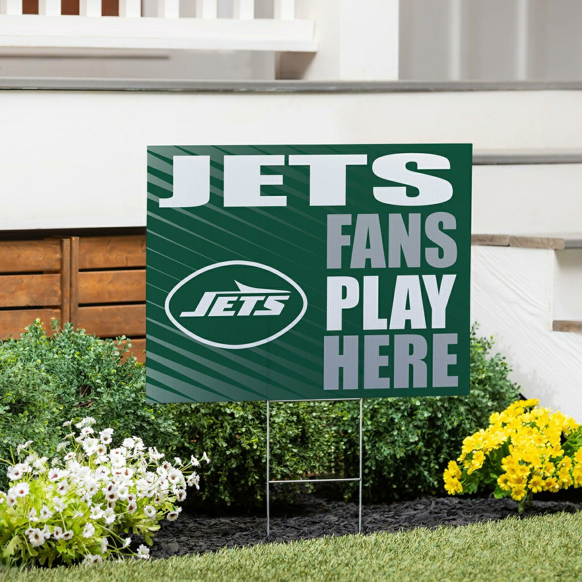New York Jets Coroplast Yard Sign "Fans Play Here" - NFL Home